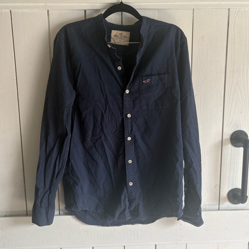 Hollister Dark Blue Speckled Shirt